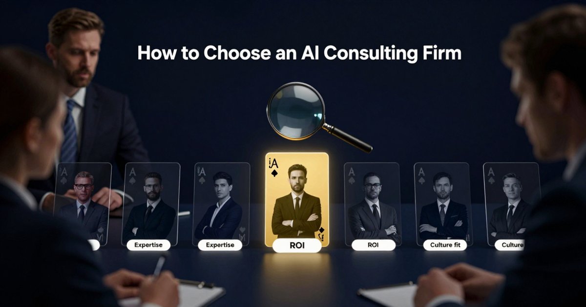 Business team evaluating AI consulting partners in a strategy meeting